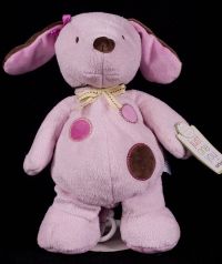 Carters Just One You Dog Pink Musical Crib Pull Plush Lovey Baby Toy